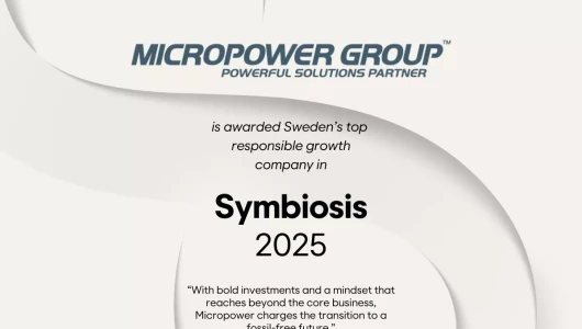 Micropower Group Wins Symbiosis 2025 – Sweden’s Top Responsible Growth Company