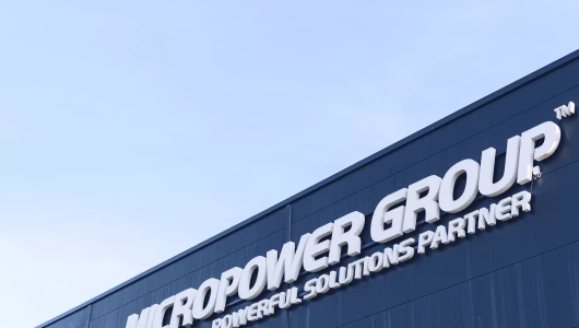 Micropower's logo on Lithium-ion battery factory